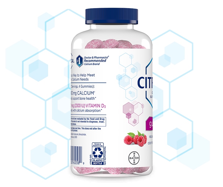 Citracal Calcium Gummies bottle back label 